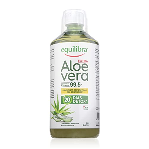 Equilibra Suplementos Dietéticos, Aloe Vera Extra 99,5%, Suplemento de Aloe Vera para Beber Puro o...