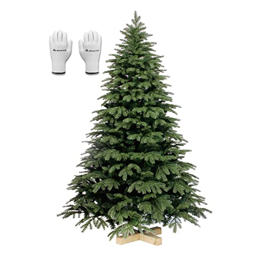 SALCAR Arbol de Navidad Artificial 180 cm, Árbol de Navidad con Guantes y 980 PE&PVC Puntas de...