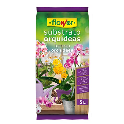 Flower 80017 - Substrato Orquídeas 5L, 24 x 4.5 x 39 cm, Color marrón