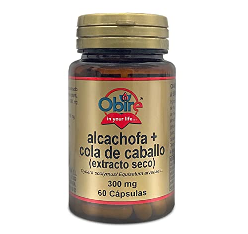 Obire- Alcachofa +Cola de Caballoo- 60 cápsulas- Ayuda a la pérdida de Peso y Grasa Corporal-...