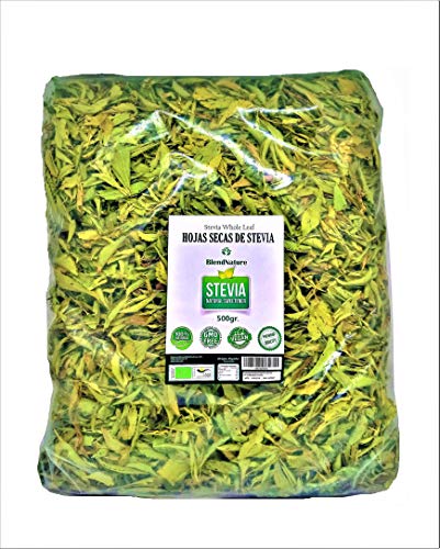 Blendnature Hojas De Stevia Natural 100% Pura Ecologica Y Organica - 500 Gr