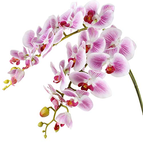 Famibay Flor Artificial Orquidea Mariposa Ramo de Orquideas Púrpura Flores Boda Hogar Decoración