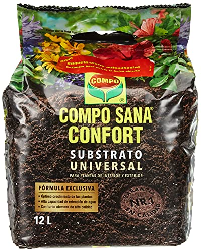 Compo Sana Confort Universal Substrato de calidad para macetas con 12 semanas de abono para plantas...
