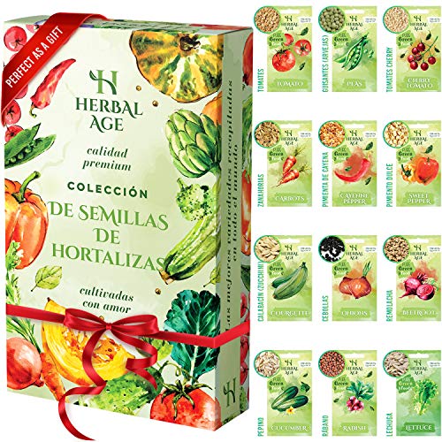Mezcla De Semillas De 12 Vegetales, 5100 Semillas De Tomate, Pimiento Dulce, Cebolla, Lechuga,...